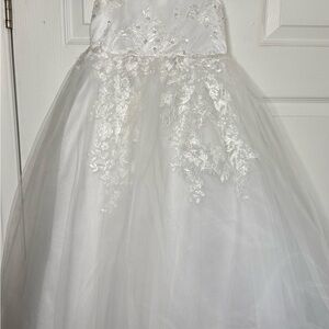 Elegant White Lace Kids Dress